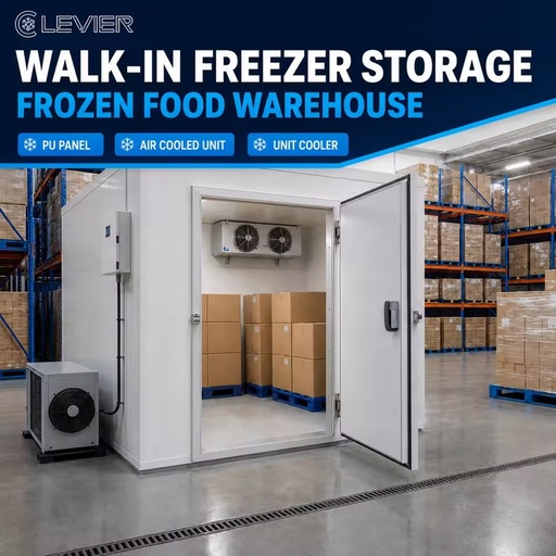 Butchery Cold Room for Chilled and Frozen Meat Storage with Matched Refrigeration System and Project Support