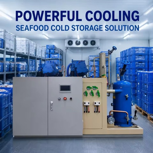 Screw Condensing System with 60Hz Option for Global Refrigeration Projects Frozen Food and Warehouse Cooling