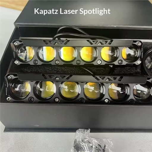 Kapats New Six-bead Dual Laser High-power Long-range Spotlight Gun Truck Off-road Vehicle Middle Net Hidden External