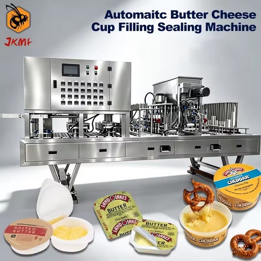 Automatic 10g 50g Paste Cup Filling and Sealing Machine for Butter Cheese Sauce Peanut Butter Cup Filling Packing Machine