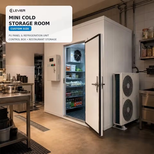 Mini Cold Storage Room for Restaurant Food Storage with Custom Size PU Panel and Refrigeration System