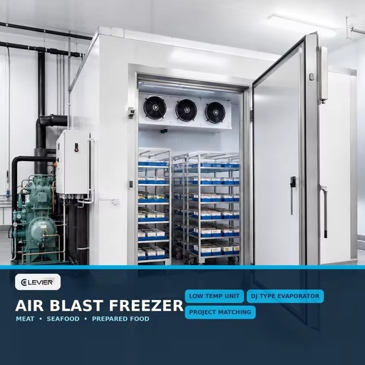 Blast Freezer Cold Room for Meat and Seafood Processing with Low Temperature Rapid Freezing System
