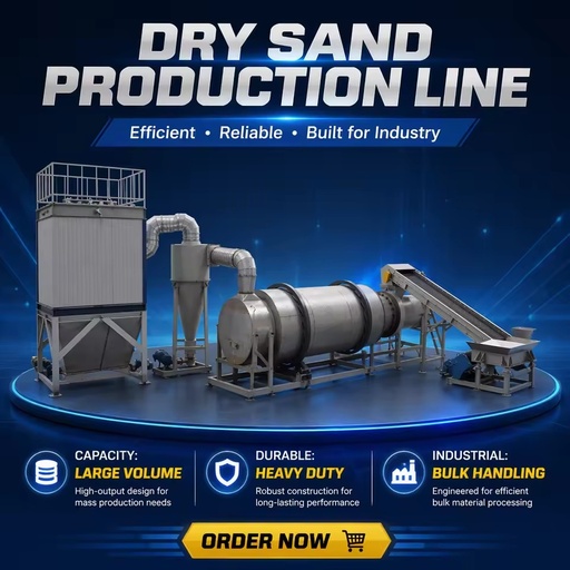 Stable Performance Triple Pass Sand Dryer for River Sand Drying Machine Gear Driven Hot Air Circulation CE ISO Certified
