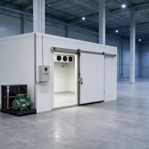 Industrial Walk-in Freezer for Logistics Warehouse with Bitzer Refrigeration Unit and Electric Defrost