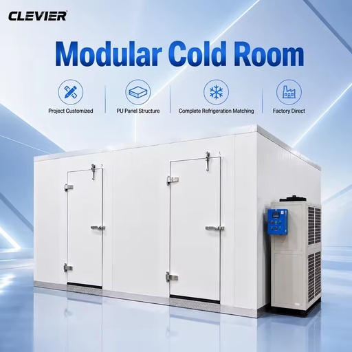 Modular Cold Room for Seafood Cold Storage with Bitzer Condensing Unit and Water Defrost Refrigeration System