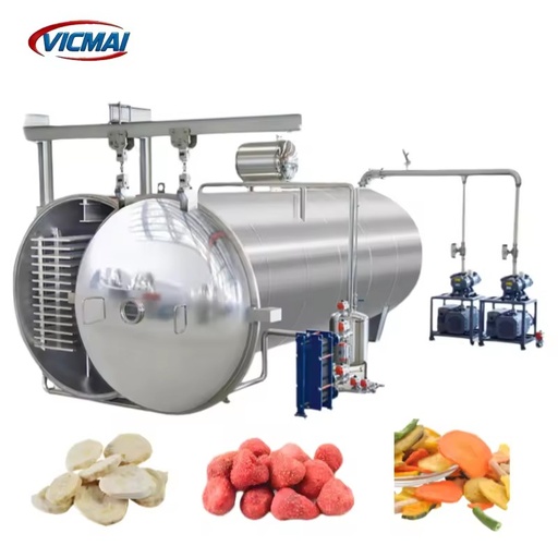 Industrial Food Grade Multiple Capacity PLC Control Vacuum Freeze Dryer for Food Fruit Vegetable Pet Food