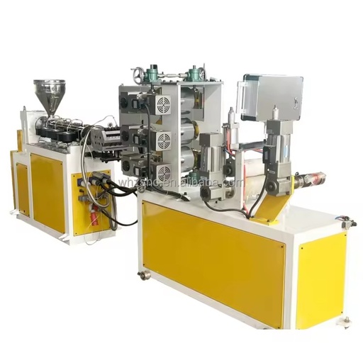 Lab Single Screw Extruder Three-roller Calender for HDPE Pelletizing Wire Applications High Automation Siemens PLC Control Stock