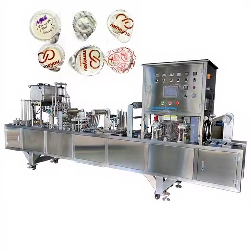 Automatic Holy Communion Juice Biscuit Cup Filling Sealing Machine 2 Foil Cup Tray Sealer System for Church Cups