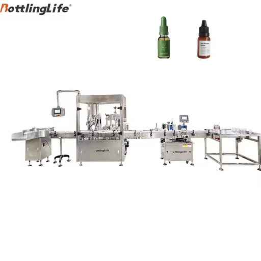 Fully Automatic Filling Capping Labeling Machine 2 Nozzles Liquid Bottling Beverage & Chemical Gear Core Components