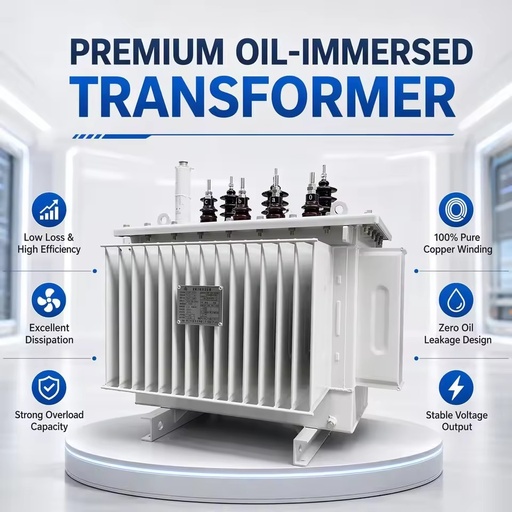 Hermetically Sealed Three Phase 10kV Oil Immersed Power Transformer Rural Area Distribution Voltage Conversion Equipment