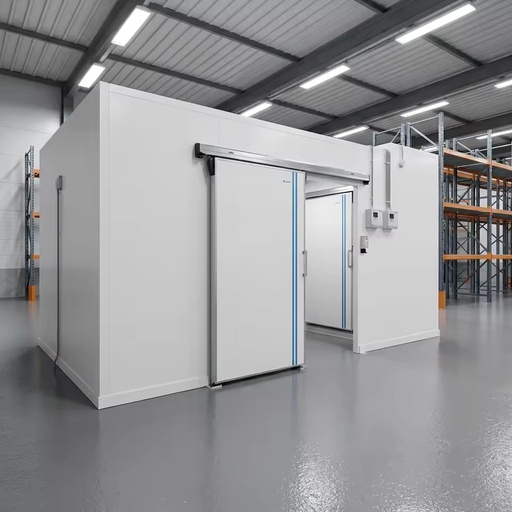 Haobei Commercial Solar Walk-in Cold Room 5.9m R-410A Scroll Compressor IP44 Custom Size for Farm Meat Seafood Storage