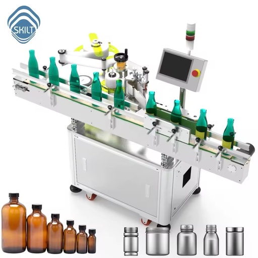 Automatic High-Speed Sticker Labeling Machine with PLC Control for Bottles Metal/Glass/Paper Packaging Thermal Transfer Printer