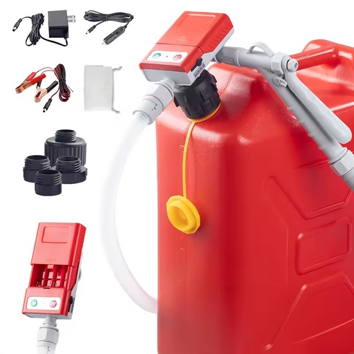 PEILI FN701M-DC Portable DC Motor Diesel Fuel Transfer Pump 4 Adapters 3.8GPM Manual Nozzle Low Pressure CE Certified 1 Year
