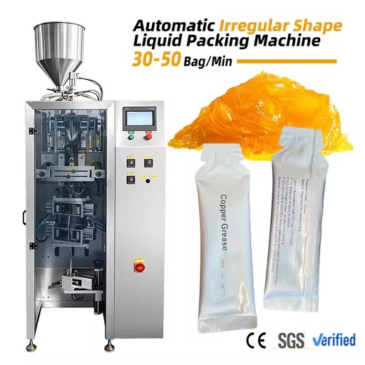 Automatic Special Shape Pouch Packing Machine Irregular Stick Bag Lubricant Oil Grease Packing Machine