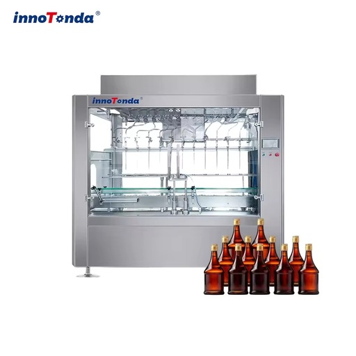 Multi-purpose Linear Gravity Liquid Filling Machine Fit Glass & Plastic Bottles for Beverage Daily Chemical Industry