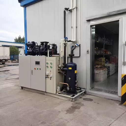 Large Scale Screw Refrigeration System for Food Production Frozen Goods Storage and Industrial Cooling Plants