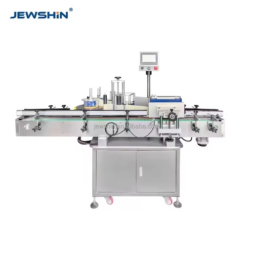 PLC Driven Automatic Round Bottle Labeling Machine for Lotion Shampoo Serum Essential Oil Cosmetic Bottles High Speed Labeler