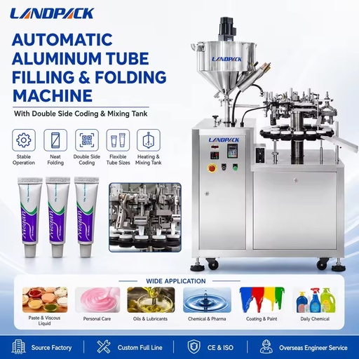 Paste Cosmetic Cream Chocolate Toothpaste Ointment Lotion Collapsible Aluminum Tube Tubes Packaging Filling Sealing Machine