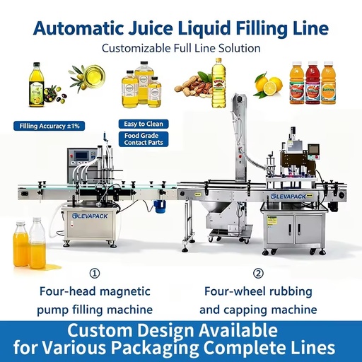 Automatic Oil Packing Machine Liquid Filler Plastic Bottle Water Filling and Capping Machine