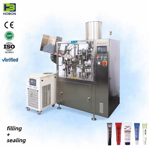 Electric Automatic Cosmetics Sealing Machine for Glass Vials Powder Viscous Liquid PLC Control High Accuracy Video
