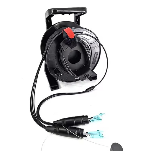 Pre Terminated LC LC Duplex Fiber Cable with Deployable Fibre Optic Reels for Live Events and Broadcast