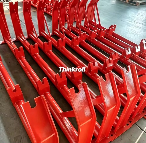 Steel New Idler V Roller Station Support with Bracket for Conveyor Belt Systems Long Life Mine Steel Support Frame High Quality