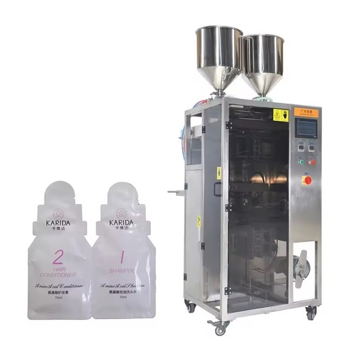 Automatic Multifunctional Irregular Shaped Sachet Liquid Cosmetic Packing Machine Food Grade Stainless Steel Slitting Function