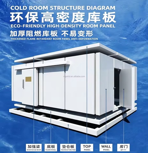 Multi-size Custom Cold Room for Fresh and Frozen Food Storage in Supermarket and Factory
