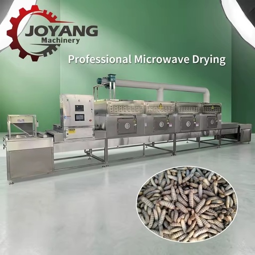 Industrial PLC Controlled Customized Continuous Microwave Bsfl Drying Machine