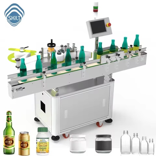 Automatic 330ml Round Jar Cans Bottle Sticker Labeling Machine for Wrap Around
