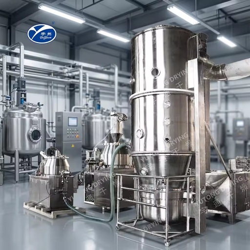 FL Series Integrated Operation Fluidized Granulator Collagen Granulation Fluidized Bed Drying Machine Vertical Boiling Dryer