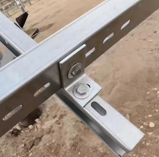 High ZM Coating Zinc Magnesium Aluminium Solar Mounting Structures Steel Profiles Aluminium Brackets for Ground Mounting System