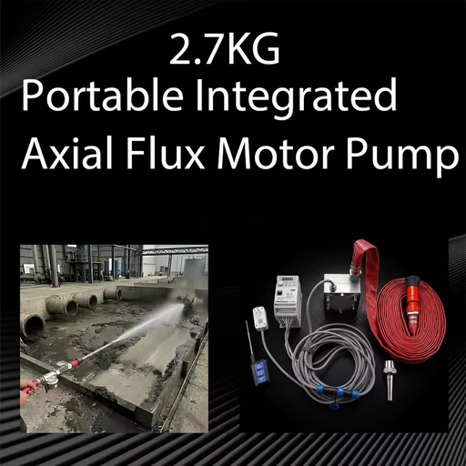 Portable Axial Flux Motor High Pressure Water Pump 2.7KG IP68 High Pressure Cleaning Pump for MultiScenario HeavyDuty Cleaning