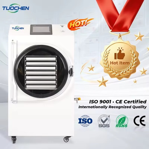 HFD-15 Automatic Vacuum Freeze Dryer Machine PLC Pump 304 Stainless 15-20KG Food Processing Herbs Coffee Energy Saving CE