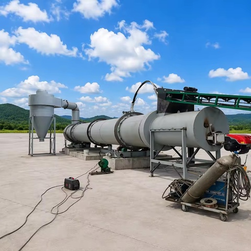 New Type Energy Saving Fine Sand Rotary Drum Dryer with Gearbox Motor & Bearing From Supplier