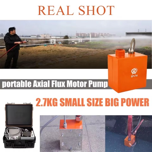 Portable Axial Flux Submersible Pump Stainless Steel Body Net Weight 2.7kg Compatible for Ultra-high Pressure Washing Operations