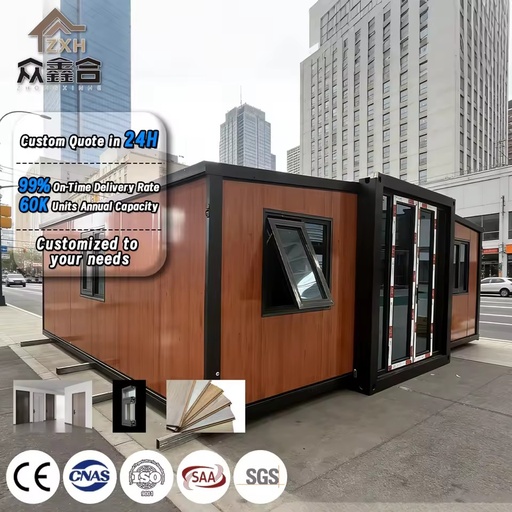 CE Certified 20ft Expandable Container House Prefab Hotel Room with Full Bathroom Modern Modular Home