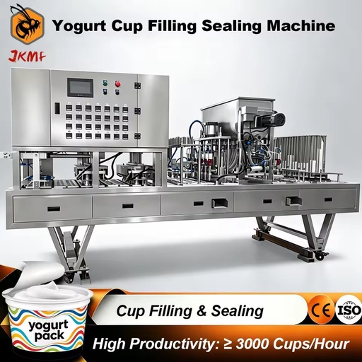 High Productivity Automatic 100ml 200ml Milkshake Yogurt Cup Filling and Sealing Machine Yogurt Cup Filling Packing Machine