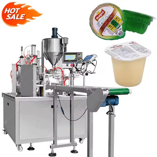 Easy to Opera Automatic Fruit Jelly Cup Packing Machine Pudding Jelly Juice Gelatin Cup Filling Sealing Machine