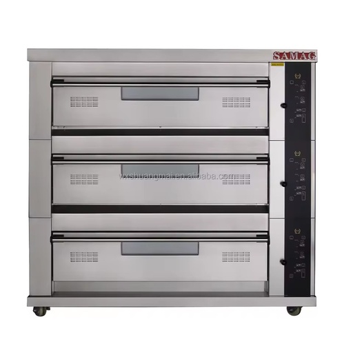 3 Layers Electric Deck Oven 380v 25.5kw Automatic Operation Oven Be Used for Fundraising Events Production Line Bakers Oven