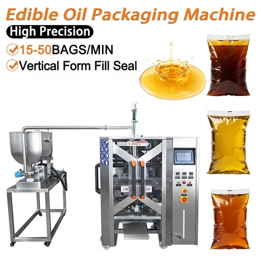 Automatic Edible Oil Packaging Machine 15-50 Bags/Min VFFS Packing Machine for Vegetable Cooking Oil Palm Soybean Sunflower Oil
