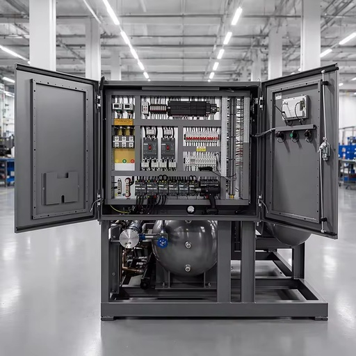 Large Scale Industrial Refrigeration Equipment High COP Water Cooled Screw Compressor Chiller Unit