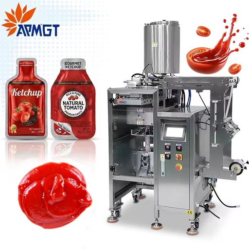 Automatic Irregular Shaped Liquid Sachet Filling Packing Machine for Tomato Paste Ketchup Jam Gel Pouch Packaging and Sealing