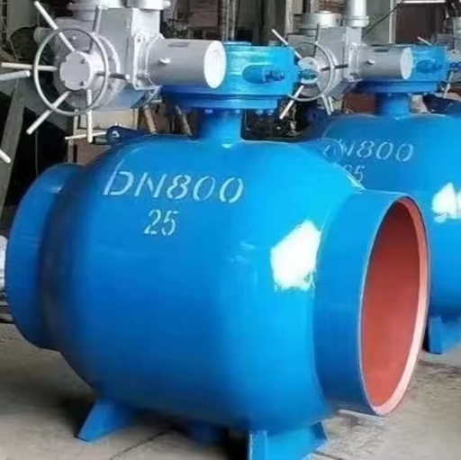 Fully-Welded Cast Iron Turbine Ball Valve Full-Bore 4 Inch Port Size 200 M/h Flow Rate for Thermal Heating Natural Gas