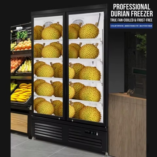 Glass Door Refrigerator Commercial Display Freezer Energy Saving Upright Freezer for Supermarket Convenience Store Food Freezer