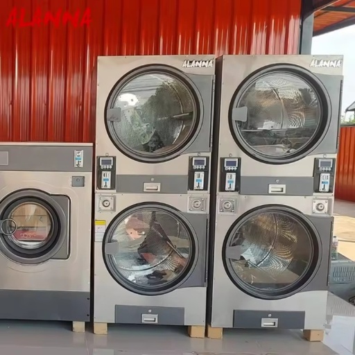Commercial Drying Equipment Stainless Steel Coin Operated Clothes Dryer Double Stack Dryer for Laundromat & Laundry Room