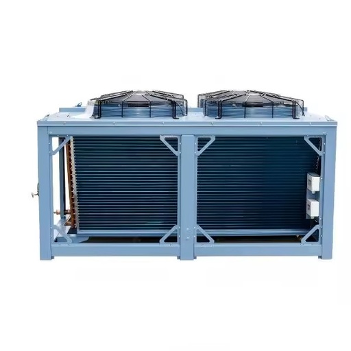Low Noise Energy Saving Sprayed Metal Frame Heat Dissipation Device Air Cooled Condenser for Screw Compressor Condensing Unit