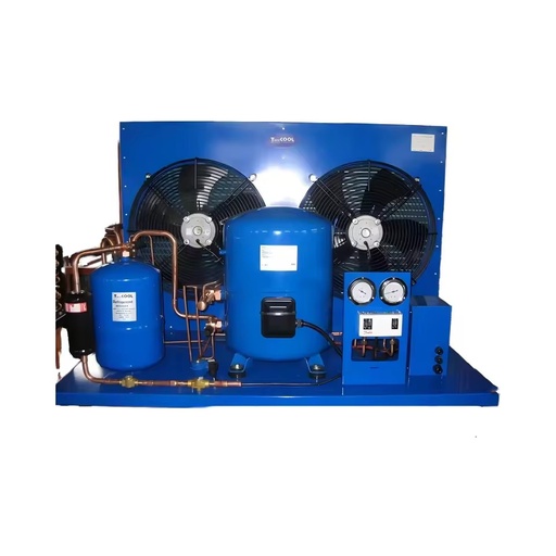 Commercial Refrigeration Air Cooled Condensing Unit with Liquid Receiver and Pressure Gauge