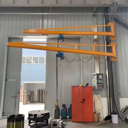 KNCRANES 500 KG 2 Ton Indoor Light Weight Electric Chain Hoist Trolley Wall Mounted Jib Crane