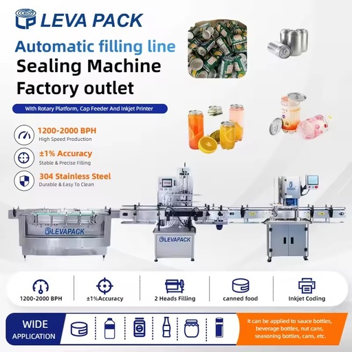 Large-Capacity Full Automatic 330ML Can Filling Machine Line for Energy Drink Juice Carbonated Beverage Soda Liquid